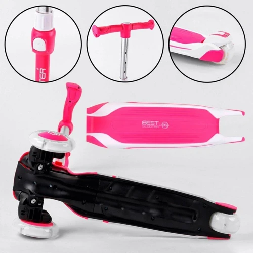 Самокат Best Scooter рожевий (МХ-70908): Максимальне допустиме навантаження, кг 60