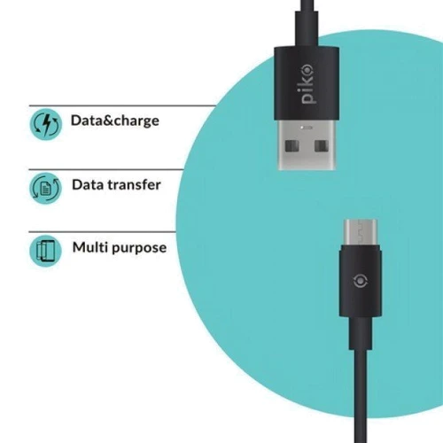 Кабель Piko USB Cable microUSB 1.2m Black (CB-UM11): Довжина 1.2 м