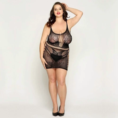 Платье сетка JSY P81168 Plus Size