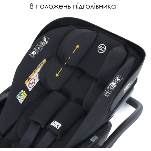 Автокрісло дитяче EL Camino (ME 1110 i-FIX Royal Dark Gray): Матеріали обшивки полиэстер, лен
