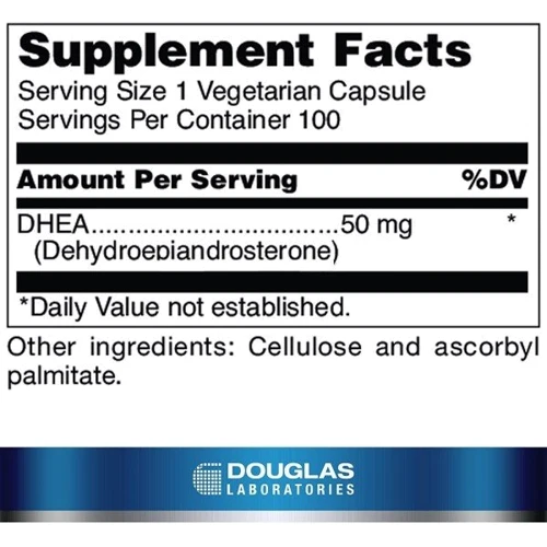 Douglas Laboratories DHEA 50 mg ДГЭА 100 капсул: Форма выпуска Капсулы