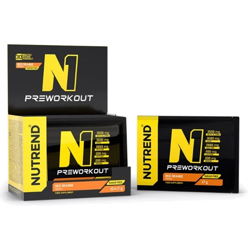 Предтренировочный комплекс Nutrend N1 10x17 g / 10 servings / red orange