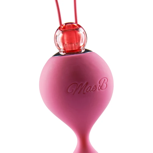 Вагинальные шарики со смещенным центром тяжести Mae B Elegant Soft Touch Love Balls, 10х3,5 см, розовый