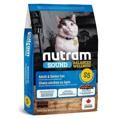 Сухой корм Nutram Sound BW Adult Urinary для пожилых котов с курицей и лососем 20 кг (S5_(20kg))