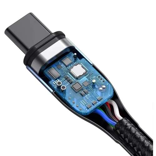 Кабель Baseus Cable USB-C to USB-C Zinc Magnet PD 100W 1.5m Black (CATXC-Q01): Тип USB-C - USB-C