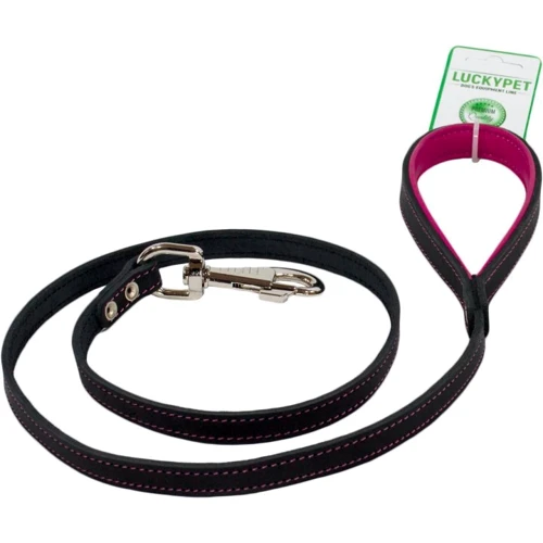 Поводок кожаный Lucky Pet 1x120 см черный (4820224217529)