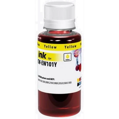Чернила ColorWay Epson L-100/L200 Yellow (CW-EW101Y01): Цвет Yellow