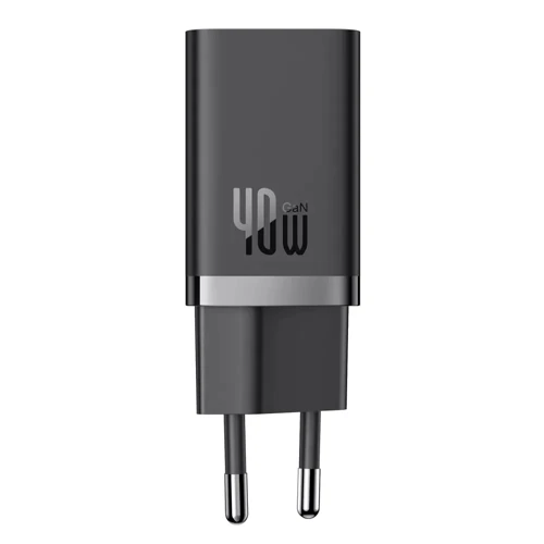Зарядний пристрій Baseus Wall Charger 2xUSB-C GaN5 Pro 40W Black (CCGP180101): Кабель в комплекті отсутствует