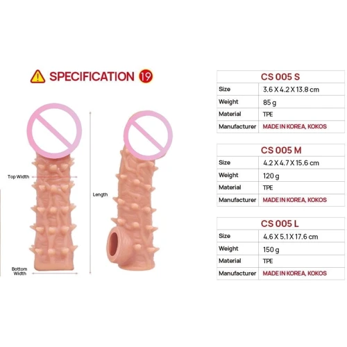 Насадка на член Kokos Cock Sleeve CS 005 L