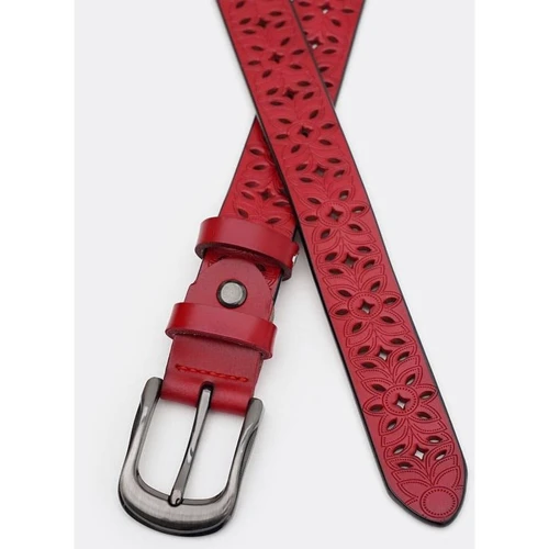 Жіночий ремінь Borsa Leather червоний (CV1ZK-094r-red): Стать Женский
