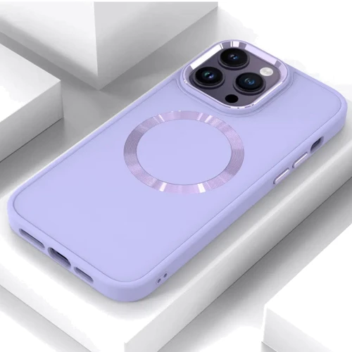 Чехол для iPhone TPU Case Bonbon Metal Style with MagSafe Dasheen for iPhone 13 Pro Max: Цвет фиолетовый