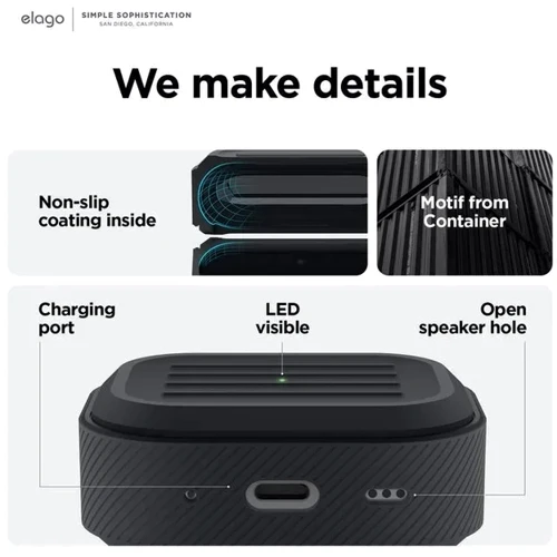 Чехол Elago Armor Case Black (EAPP2C-ARMOR-BK) for Airpods Pro 2 фото 2