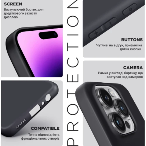 Чохол для телефона ArmorStandart Matte Slim Fit Camera cover Black для Motorola Edge 50 5G (ARM81707): Матеріал TPU (термополиуретан)