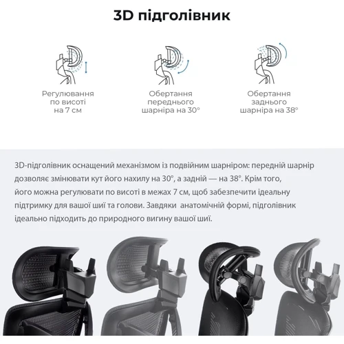 Кресло игровое Anda Seat X-Air Mega Size XL Mesh Space Black (AD-WY-01-BBB) фото 6