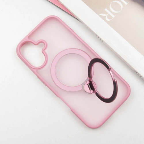Чохол для iPhone Mobile Case Metal Buttons with MagSafe HQ Ring Pink для iPhone 16: Матеріали поликарбонат и полиуретан