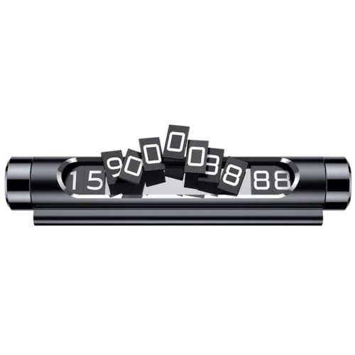 Парковочная табличка с номером телефона Baseus All Metal Temporary Parking Number Plate dual-number version Black ACNUM-C01 фото 2