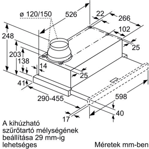 Витяжка Bosch DFM064W50: Матеріал корпусу метал