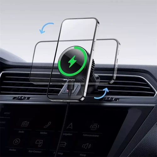 Держатель Baseus Car Holder Wireless Charger MagPro Series Magnetic Qi2 15W Black (C40164100121-01) фото 6
