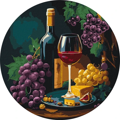 Картина за номерами Ідейка Вишукана дегустація © art_selena_ua d39 см (KHO-R1009)