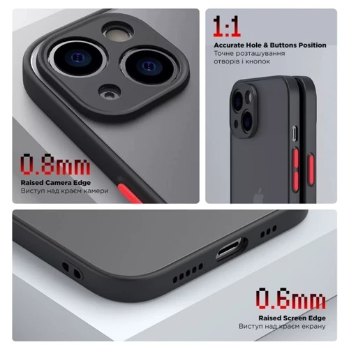 Чохол для телефона ArmorStandart Frosted Matte Black for Tecno Spark 10 Pro (KI7) (ARM70501): Тип накладка на заднюю часть