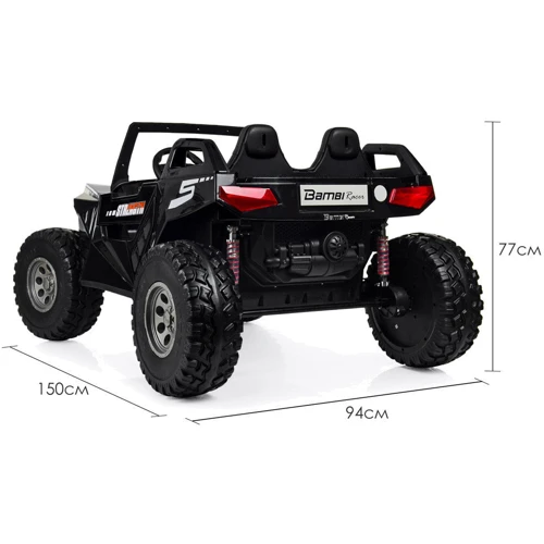 Детский двухместный электромобиль Багги Bambi Racer, черный (M 4170EBLR-2(24V)): Максимальная скорость, км/ч 5