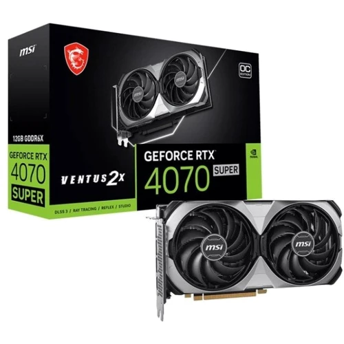 Видеокарта MSI GeForce RTX 4070 SUPER 12G VENTUS 2X OC: Разрядность шины памяти, бит 192