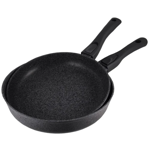 Набір сковорідок Биол Granite Gray б / кр, знімна ручка, 2 шт - 26 і 28 см (2628074P)