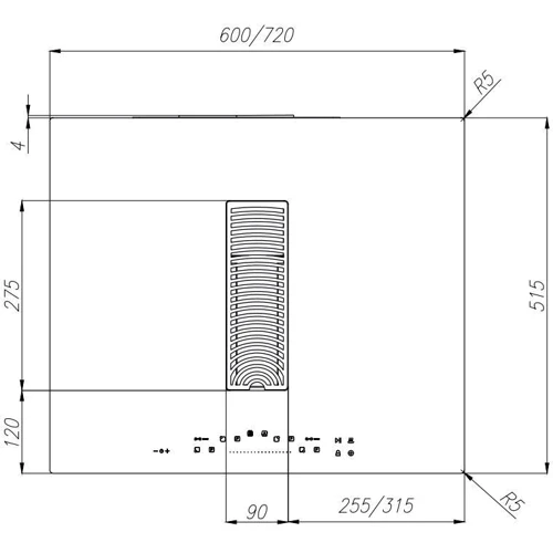 Варочная поверхность CIARKO CDB6001C: Рабочая поверхность стеклокерамика