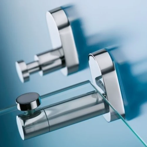 Полиця-сітка кутова для ванної кімнати KELA Lucido срібляста 28.5х22.5 см (22688)