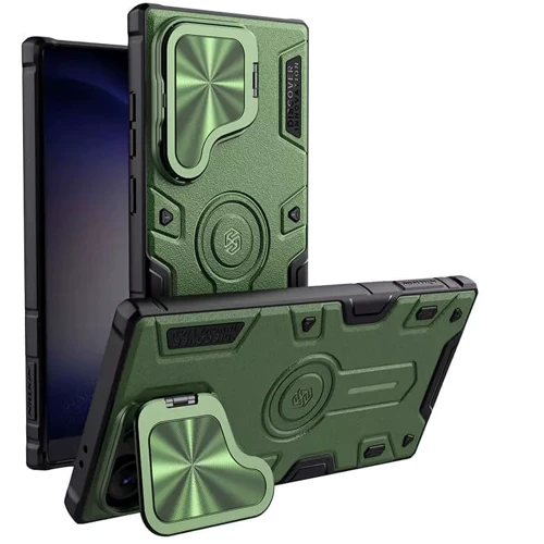 Чехол для телефонов Nillkin CamShield Armor Prop Dark Green for Samsung S928 Galaxy S24 Ultra: Цвет зеленый