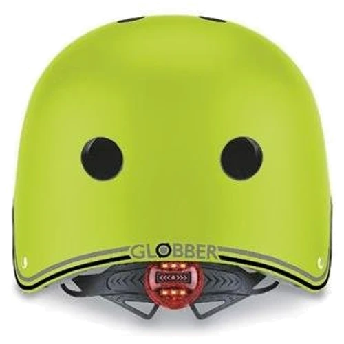 Шолом захисний дитячий GLOBBER, зелений, з ліхтариком, 48-53см (XS / S): Розмір XS
