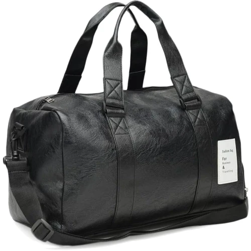 Чоловіча дорожня сумка Monsen чорна (C1js528-black): Тип ручки Зі знімним ременем, Плечовий ремінь, З двома ручками, Коротка ручка