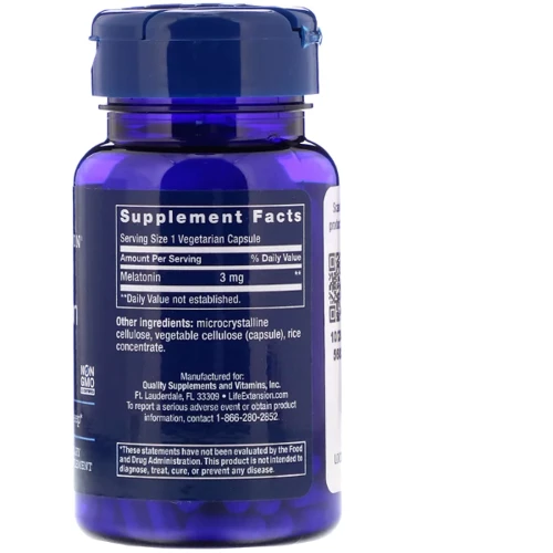 Life Extension Melatonin 3 mg 60 Caps (LEX-33006): Пол Унисекс