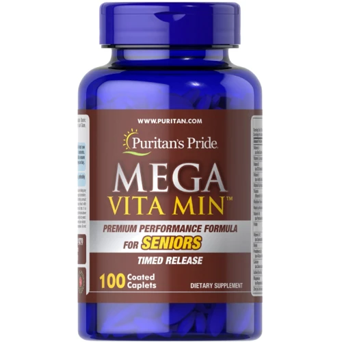Puritan's Pride Mega Vita Min Multivitamin for Seniors Timed Release Мультивітаміни для літніх людей 100 капсул