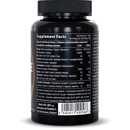 Жиросжигатель QNT MAXI L-Carnitine 1000 мг 90 таблеток: Пол Унисекс