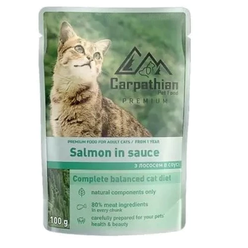 Влажный корм Carpathian Pet Food Salmon для кошек с лососем в соусе 24х100 г (4820111141357-24): Тип Влажный корм