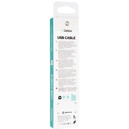 Кабель Gelius USB Cable to Lightning One 1m White (GP-UC117): Тип USB Cable - Lightning