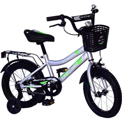 Велосипед детский 2-х колесный 14" 211410 Like2bike Archer,серый, рама сталь, со звонком