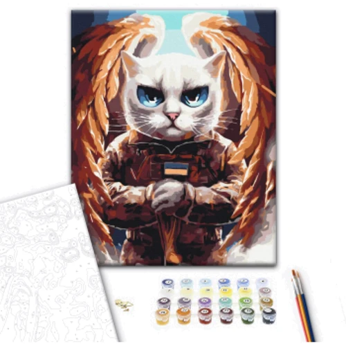 Картина за номерами Brushme Котик Ангел ©Маріанна Пащук 40х50 см (BS53421): Виробник Brushme
