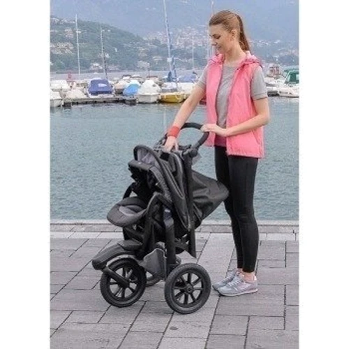 Коляска 3 в 1 Chicco Trio Activ 3 черный (79270.51): Материал колес полиуретан