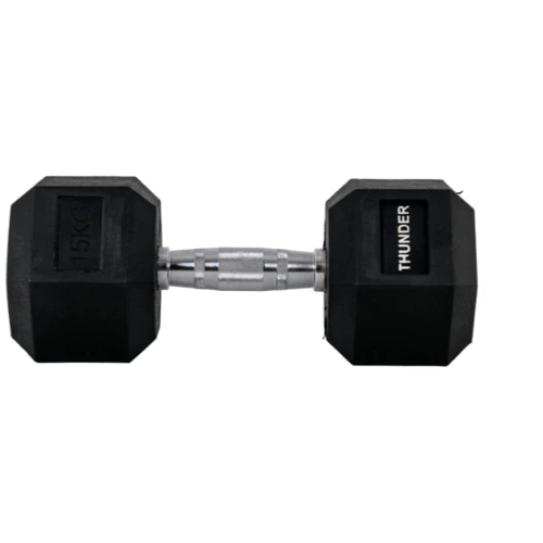 Гантель Thunder 15 кг (HEXAGONAL-DUMBBELLS-15KG): Количество гантелей, шт 1