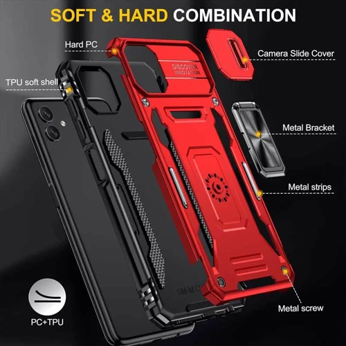 Чехол для телефонов Mobile Case Camshield Army Ring Red for Samsung A245 Galaxy A24 4G / M346 Galaxy M34 5G: Совместимость Samsung A245 Galaxy A24 4G / M346 Galaxy M34 5G