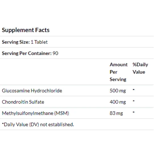 Natrol Glucosamine, Chondroitin And MSM, 90 Tablets (NTL-00228): Форма выпуска Таблетки