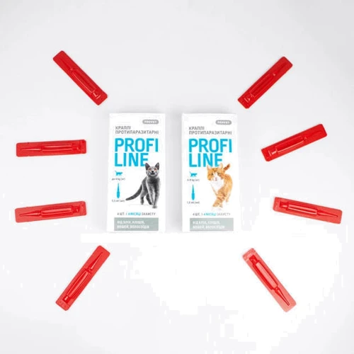 Капли на холку ProVET Profiline для котов до 4 кг 4 пипетки по 0.5 мл (4823082431113) фото 4