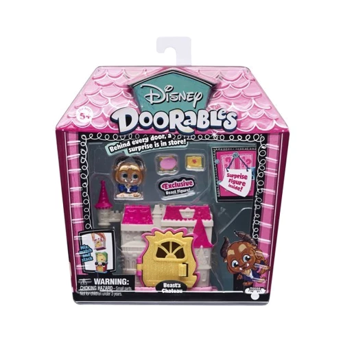 Игровой Набор Disney Doorables - Красавица И Чудовище (2 героя, домик, аксессуар)