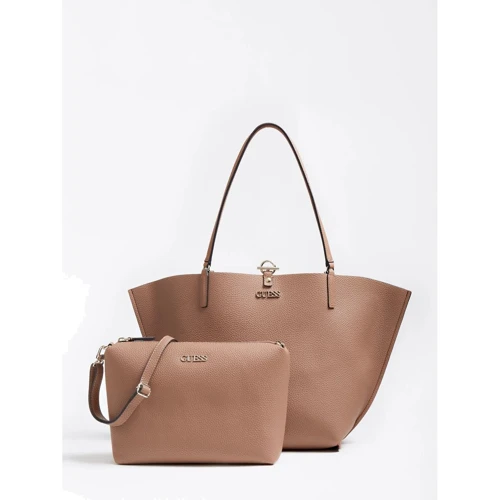 Женская сумка тоут Guess Alby Toggle Tote темно-коричневая (HWQL7455230-BLH): Пол Женский