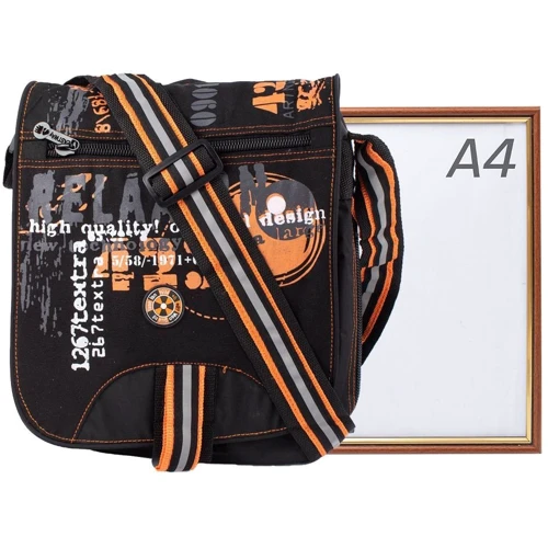 Чоловіча сумка почтальонка Valiria Fashion чорна (DS52-2): Матеріал Текстиль
