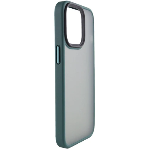 Чехол для iPhone Mobile Case TPU+PC Metal Buttons Green for iPhone 13 Pro: Цвет зеленый