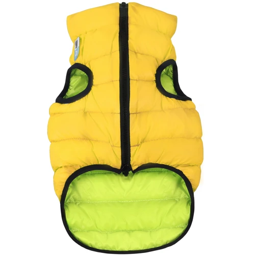 Курточка двусторонняя AiryVest для средних собак, размер S 30, салатово-желтая (4823089301624): Обхват груди 57-59 см