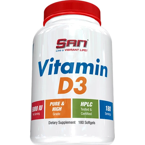 SAN Vitamin D3 1000 IU Вітамін D3 180 капсул